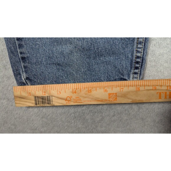 Levis Men Jeans 36x28 505 Straight Regular Fit Light Wash Denim Western - Picture 11 of 14